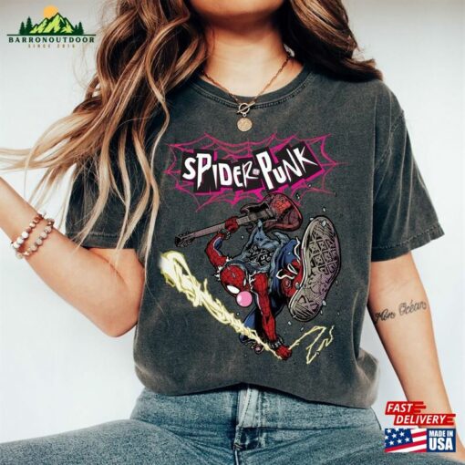 Retro Spider Punk Shirt Man Across The Hoodie Classic