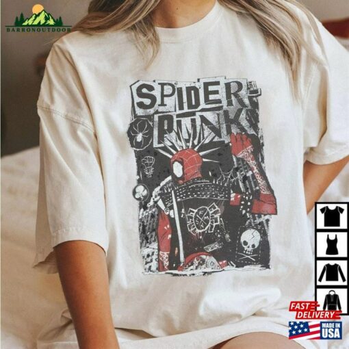 Retro Spider Punk Shirt Man Across The T-Shirt Unisex