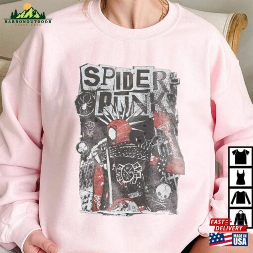 Retro Spider Punk Shirt Man Across The T-Shirt Unisex