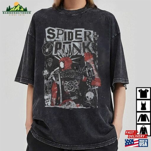 Retro Spider Punk Shirt Man Across The Unisex Classic