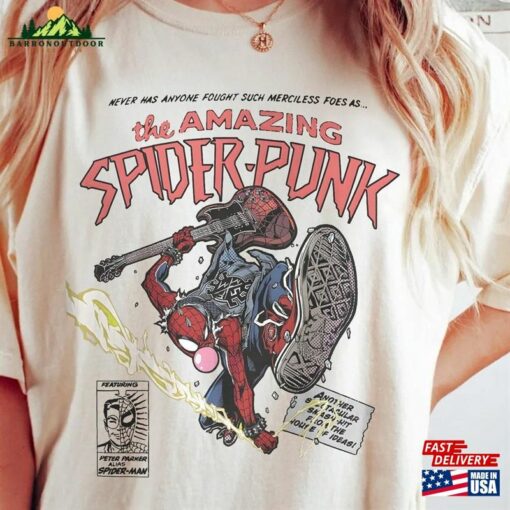 Retro Spider Punk Shirt Man Across The Unisex Sweatshirt