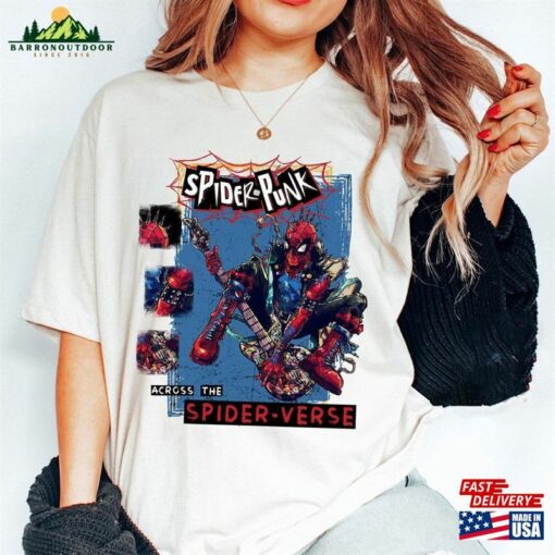 Retro Spider Punk Shirt Man Across The Verse Ghost Classic Hoodie