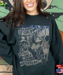 Retro Spider Punk Shirt Man Across The Verse Sweatshirt Classic Hoodie Retro Spider Punk Shirt Man Across The Verse Sweatshirt Classic Hoodie