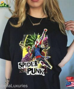Retro Spider Punk Shirt Man Across The Verse Unisex T-Shirt Retro Spider Punk Shirt Man Across The Verse Unisex T-Shirt