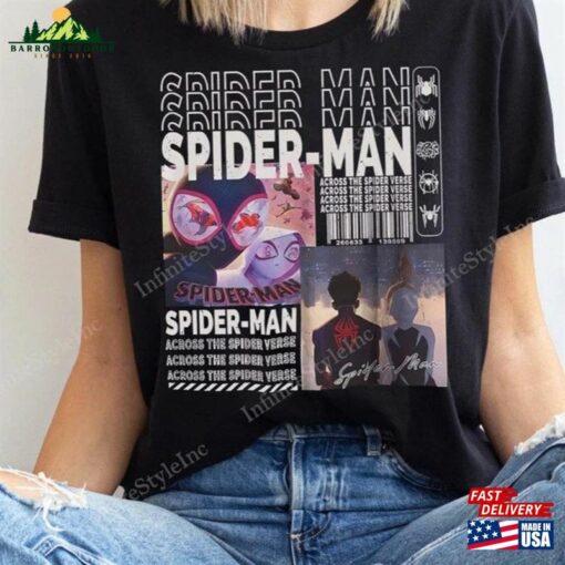 Retro Spider Punk Shirt Miles Morales Across The Spiderverse 2023 Sweatshirt Hoodie