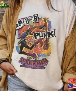 Retro Spider Punk Shirt Multiverse Sweatshirt T-Shirt Retro Spider Punk Shirt Multiverse Sweatshirt T-Shirt