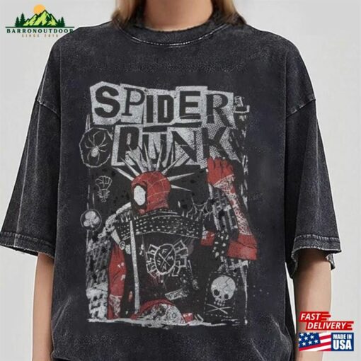 Retro Spider Punk Shirt Spiderman Across The Verse T-Shirt Sweatshirt