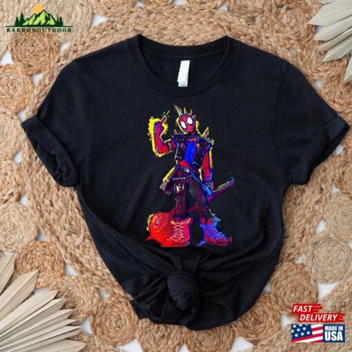 Retro Spider Punk Shirt Spiderman Merch Spiderverse T-Shirt Hoodie