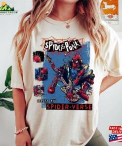 Retro Spider Punk Shirt Spiderverse Miles Morales Sweatshirt Hoodie Retro Spider Punk Shirt Spiderverse Miles Morales Sweatshirt Hoodie