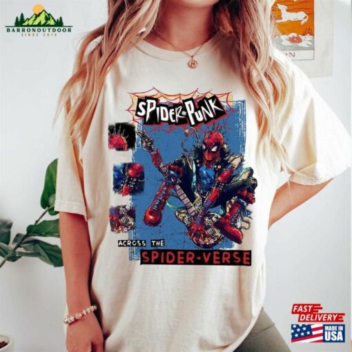 Retro Spider Punk Shirt Spiderverse Miles Morales Sweatshirt Hoodie