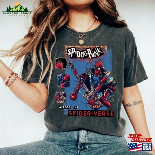 Retro Spider Punk Shirt Spiderverse Miles Morales Sweatshirt Hoodie