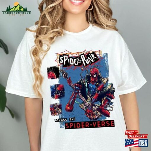 Retro Spider Punk Shirt Spiderverse Miles Morales Sweatshirt Hoodie