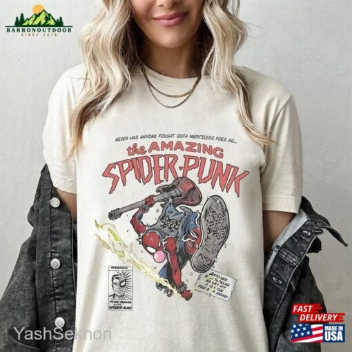 Retro Spider Punk Shirt Two Sides Man Across The Sweatshirt T-Shirt