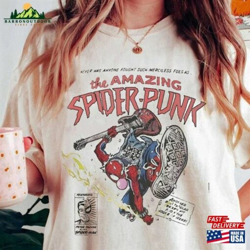 Retro The Amazing Spider Punk Shirt Sweatshirt T-Shirt