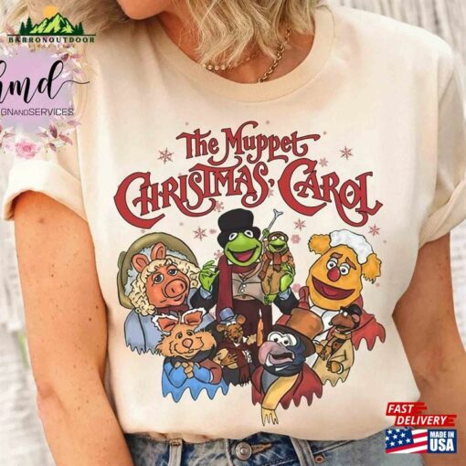 Retro The Muppet Christmas Carol Group Shot Shirt Kermit Frog Miss Piggy Xmas Movie Tee Unisex Sweatshirt