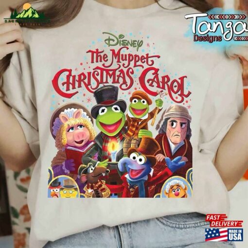 Retro The Muppet Christmas Carol Group Shot Shirt Kermit Frog Miss Piggy Xmas Movie Vintage Tee Hoodie Classic