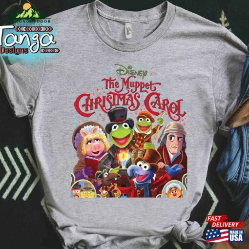 Retro The Muppet Christmas Carol Group Shot Shirt Kermit Frog Miss Piggy Xmas Movie Vintage Tee Hoodie Classic