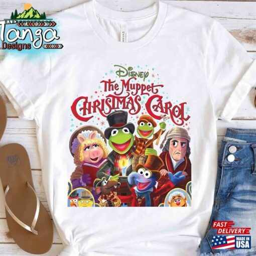 Retro The Muppet Christmas Carol Group Shot Shirt Kermit Frog Miss Piggy Xmas Movie Vintage Tee Hoodie Classic