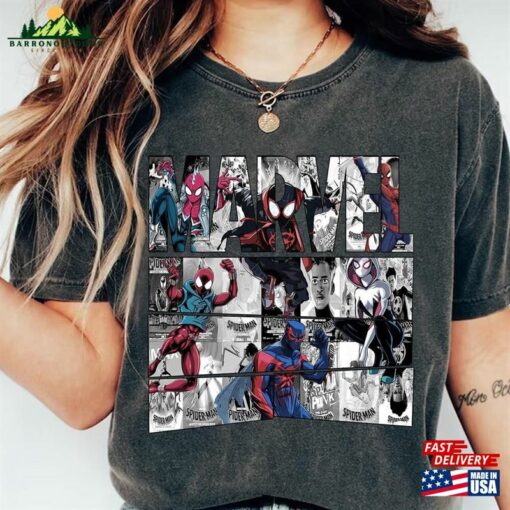 Retro Vintage Marvel Shirt Spider Man Across The Unisex Classic