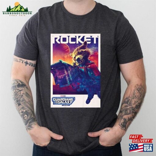 Rocket Poster Shirt Guardians Of The Galaxy Vol 3 Marvel Movie 2023 Unisex Hoodie