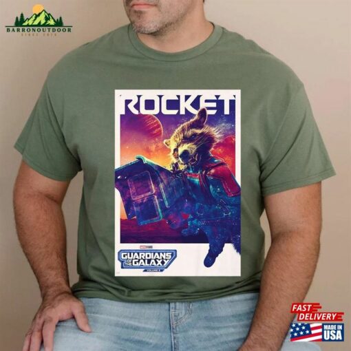 Rocket Poster Shirt Guardians Of The Galaxy Vol 3 Marvel Movie 2023 Unisex Hoodie