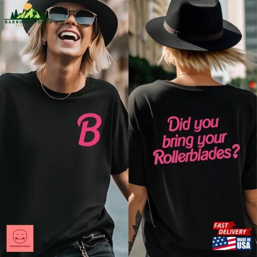 Rollerblading Double Sides Unisex Shirt Barbie Merch Classic