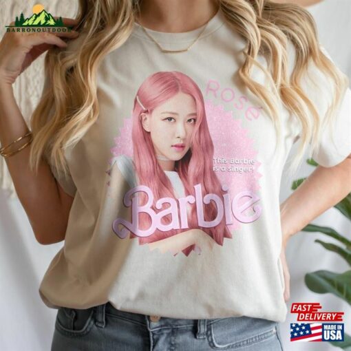 Rose Kpop Shirt Blackpink Sweatshirt Barbie Vintage Retro Graphic Tee Music Unisex Gifts Fan Hoodie T-Shirt