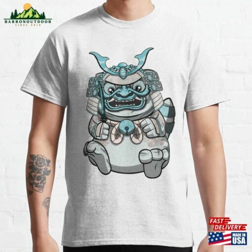 Samurai Cute Fat Cat Classic T-Shirt Unisex