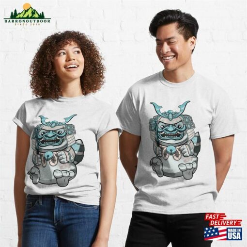 Samurai Cute Fat Cat Classic T-Shirt Unisex