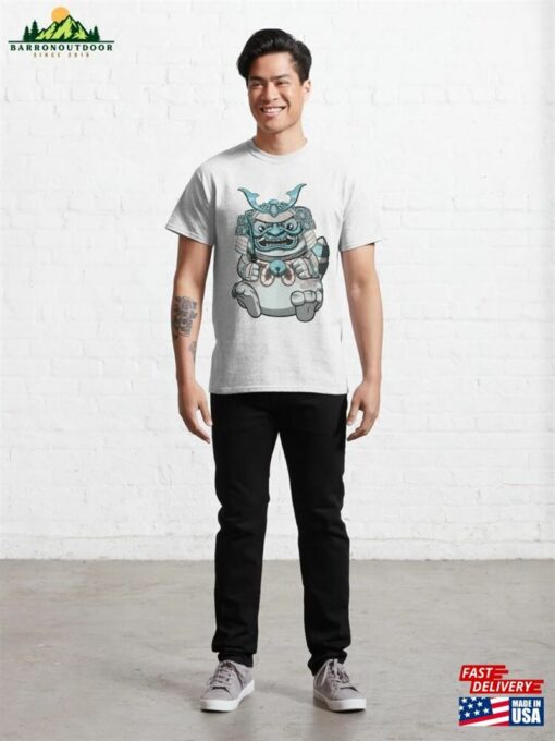 Samurai Cute Fat Cat Classic T-Shirt Unisex