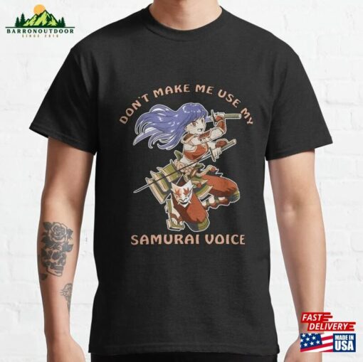 Samurai Girl Manga Fighter Classic T-Shirt