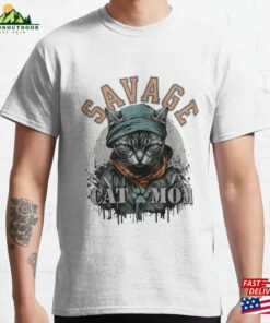 Savage Cat Mom Classic T-Shirt Hoodie Savage Cat Mom Classic T-Shirt Hoodie