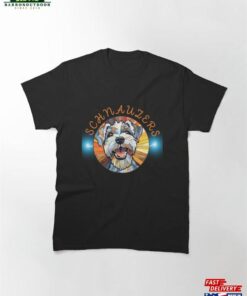 Schnauzers Stained Glass Design 3 Classic T-Shirt Sweatshirt Unisex