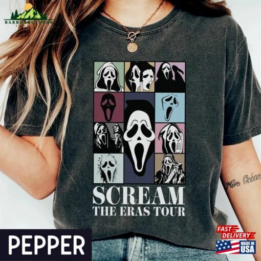 Scream Ghost Face The Eras Tour Horror Halloween Comfort Colors Shirt Movie Gift Sweatshirt Classic