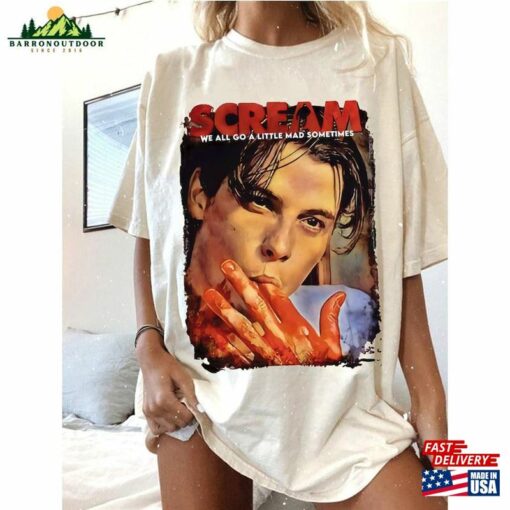 Scream Horror Movie Billy We All Go A Little Mad Sometimes Vintage T-Shirt Halloween 2023 Crewneck Hoodie Classic