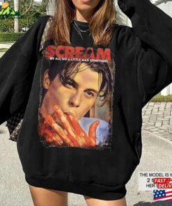 Scream Horror Movie Billy We All Go A Little Mad Sometimes Vintage T-Shirt Halloween 2023 Crewneck Hoodie Classic Unisex