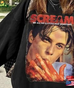 Scream Horror Movie Billy We All Go A Little Mad Sometimes Vintage T-Shirt Halloween 2023 Crewneck Hoodie Unisex