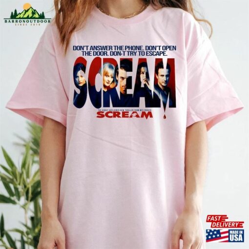 Scream Movie Vintage Shirt Halloween 2023 Horror Hoodie Unisex