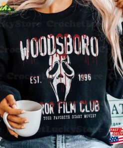 Scream Vintage Halloween Shirt Tee Woodsboro Horror Club T-Shirt Unisex Scream Vintage Halloween Shirt Tee Woodsboro Horror Club T-Shirt Unisex
