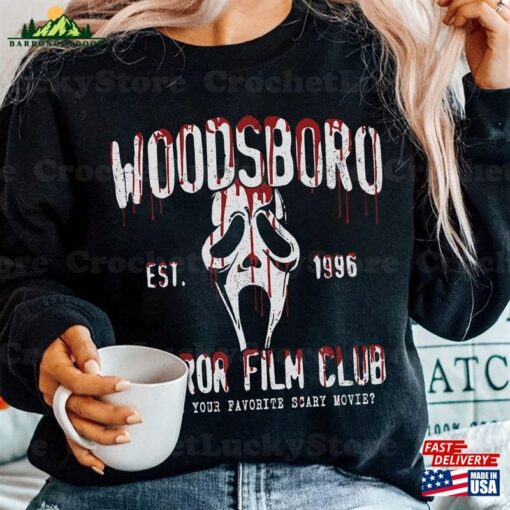 Scream Vintage Halloween Shirt Tee Woodsboro Horror Club T-Shirt Unisex