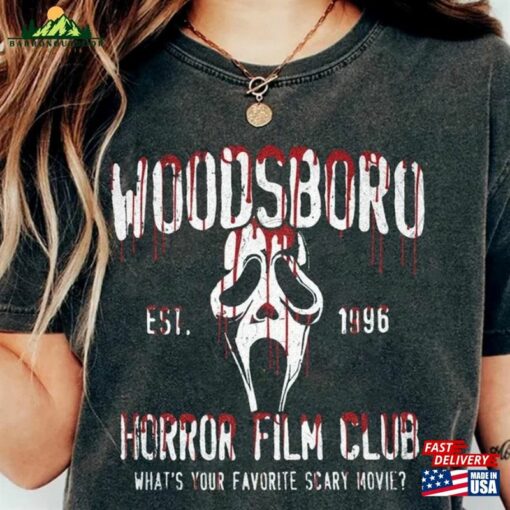 Scream Vintage Halloween Shirt Woodsboro Horror Club Sweatshirt Classic