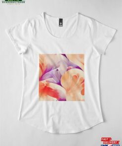 Seamless Pattern Of Watercolor Abstract Flowers Ai Generated Illustration Premium Scoop T Shirt Classic 4