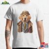 Sherlock Bones Golden Retriever Detective Canine Cosplay Artwork Classic T-Shirt Unisex Sweatshirt
