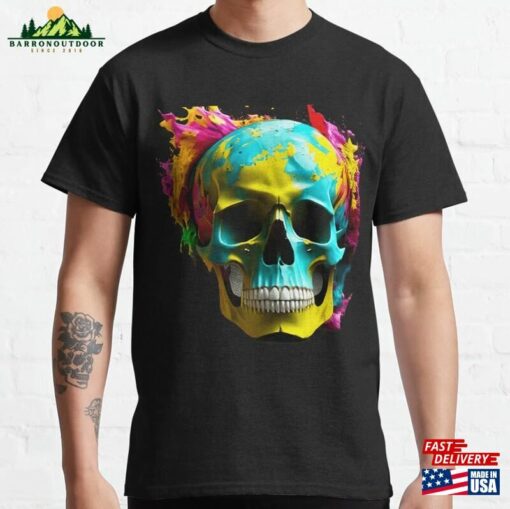 Skull Color Splash Classic T-Shirt Sweatshirt