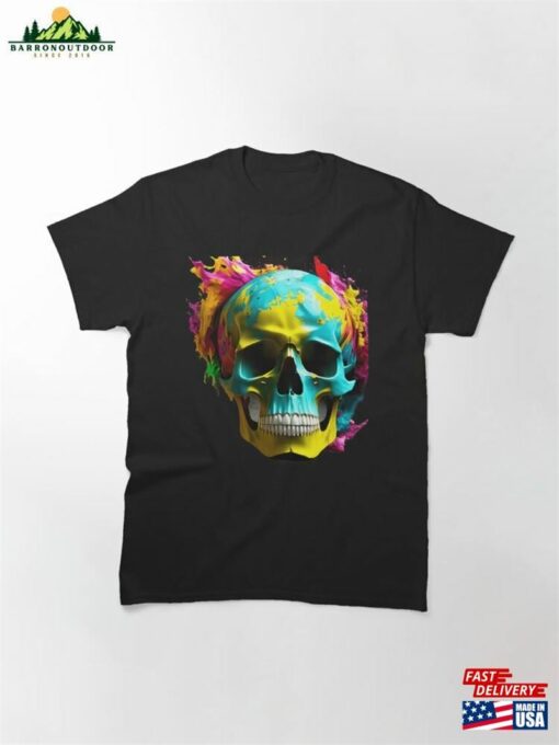 Skull Color Splash Classic T-Shirt Sweatshirt