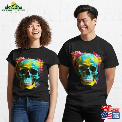 Skull Color Splash Classic T-Shirt Sweatshirt