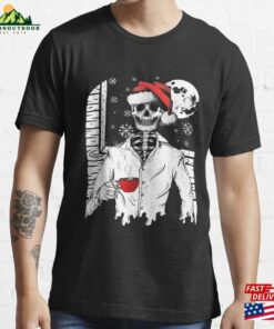 Smiling Skull Drinking Coffee Santa Ugly Christmas Skeleton T-Shirt Sweatshirt Smiling Skull Drinking Coffee Santa Ugly Christmas Skeleton T-Shirt Sweatshirt