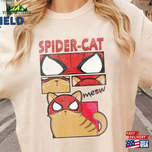 Spider Cat Comic Panels Comfort Colors® Shirt Man Miles Morales T-Shirt Unisex