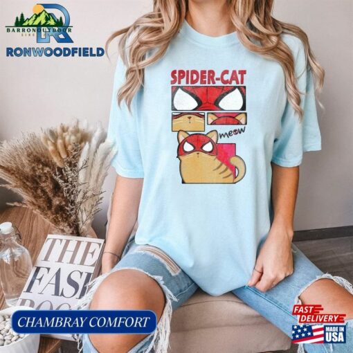 Spider Cat Comic Panels Comfort Colors® Shirt Man Miles Morales T-Shirt Unisex