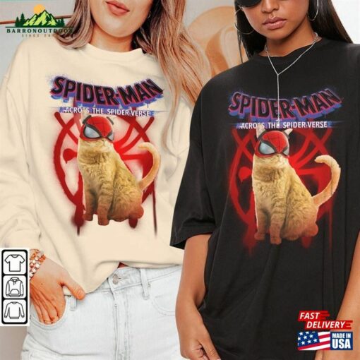 Spider Cat Movie Shirt K3 Spiderman 2023 Across The Verse Sweatshirt T-Shirt Unisex